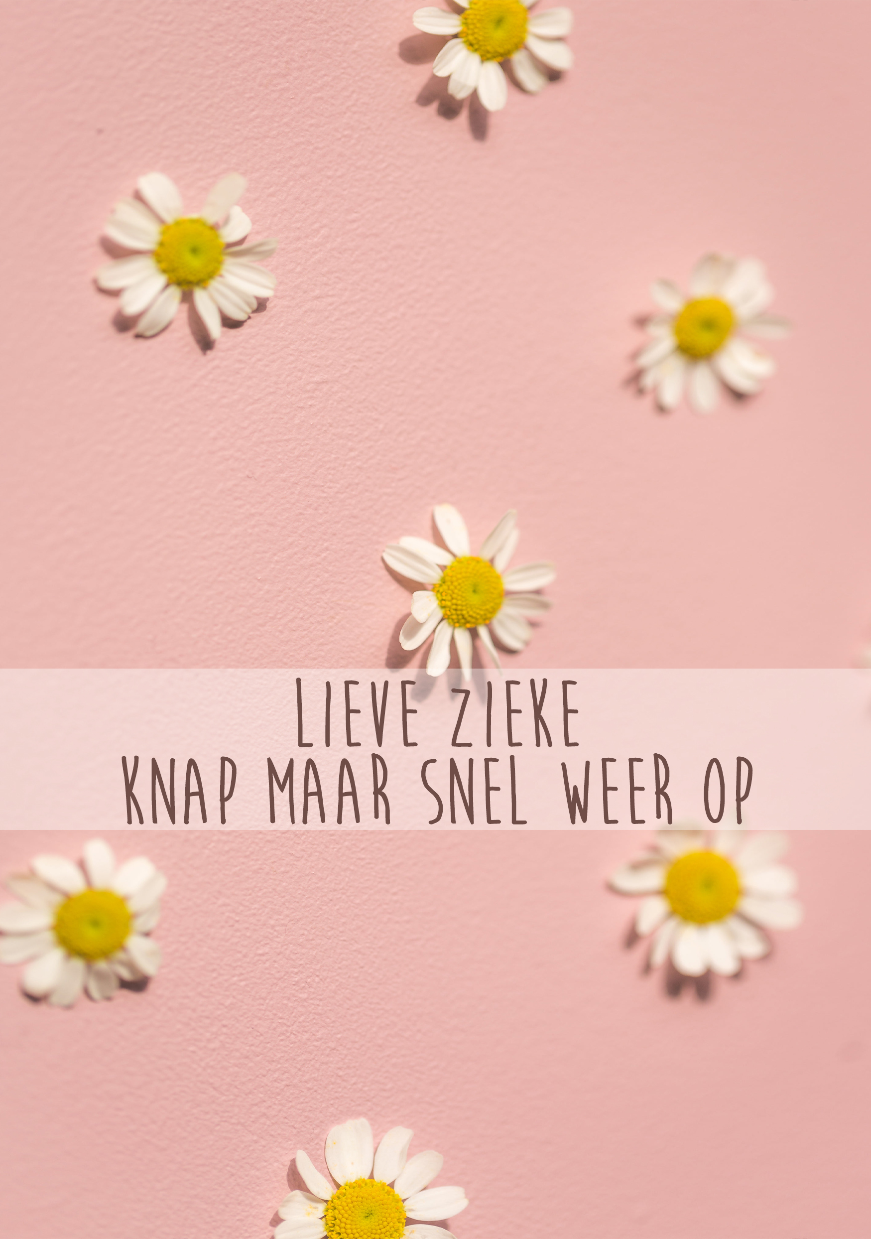 Lieve zieke knap maar snel weer op